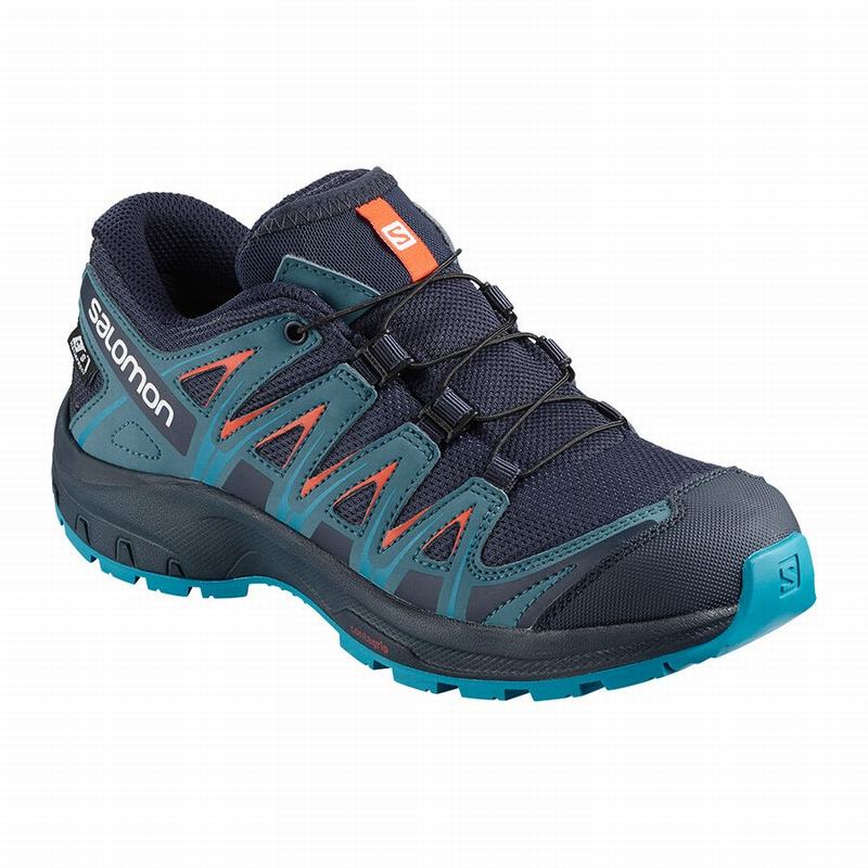 Chaussures De Trail Running Salomon Enfant Bleu Marine / Bleu - Salomon XA PRO 3D CLIMASALOMON™ WATE